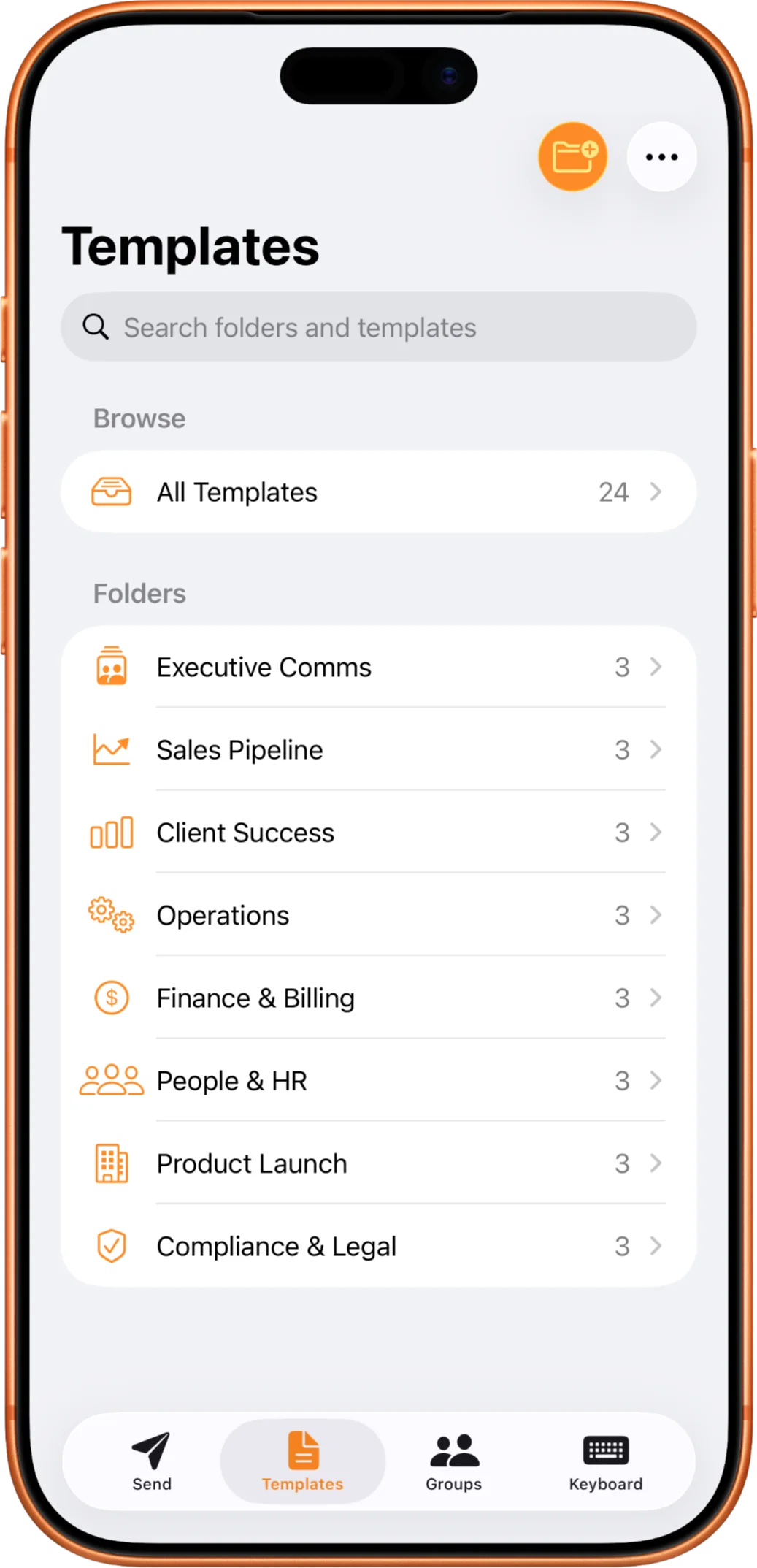 Blast template folders